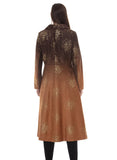 Luxe Moda 545 brown leather duster