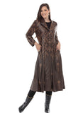 Luxe Moda 546 brown leather duster