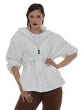 Luxe Moda 548 rhinestone embellished white jacket