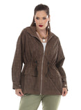 Luxe Moda 549 rhinestone embellished khaki jacket