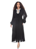 Luxe Moda 558 black mesh maxi dress