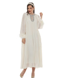 Luxe Moda 558 off white mexh maxi dress