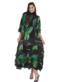 Luxe Moda 567 green krinkle dress
