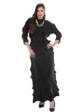 Luxe Moda 568 black skirt set