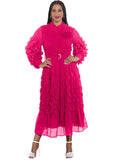Luxe Moda 481 fuchsia pink dress