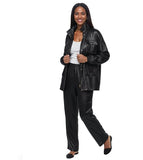 Luxe Moda 497 Black Metallic Pant set