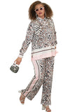 Luxe Moda 504 pink animal print pant set