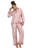 Luxe Moda 505 mauve pink animal print pant set