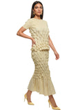 Luxe Moda 526 canary skirt set