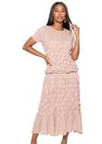Luxe Moda 526 light rose skirt set