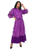 Luxe Moda 533 purple skirt suit