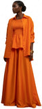 Orange Skirt Set