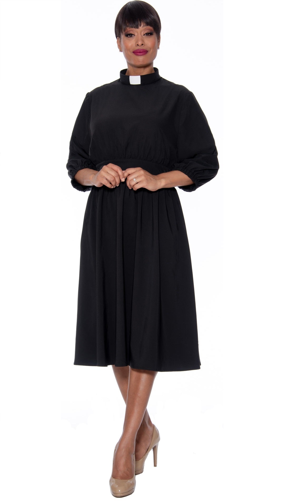 black clergy dress Tally Taylor 4813 Clergy Dress