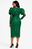 Tally Taylor S0063 green sequin midi dress