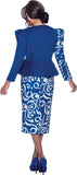Stellar Looks 1922 blue skirt suit