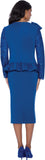 Stellar Looks 600442 royal sequin skirt suit