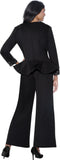 Stellar Looks 600472 black pant suit