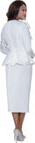 Stellar Looks 600502 white skirt suit