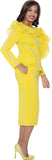 Stellar Looks 600542 yellow skirt suit