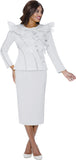 Stellar Looks 600542 white skirt suit