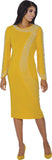 Stellar Looks 600551 gold scuba dress