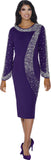 Stellar Looks 600551 purple scuba dress