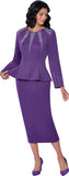 Stellar Looks 600632 purple skirt suit
