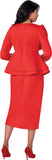 Stellar Looks 600732 red skirt suit