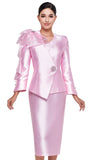 Serafina 4045 pink skirt suit