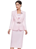 Serafina 4114 Pink Skirt Suit