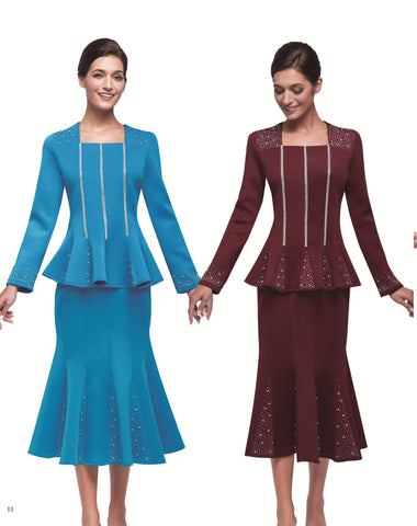 Serafina 4389 mermaid scuba skirt suit