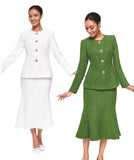 Serafina 4407 mermaid knit skirt suit