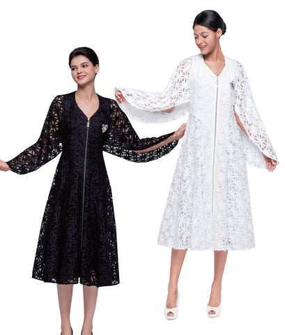 Serafina 6189 front zip dress