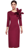 Serafina 6416 burgundy scuba dress