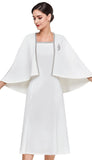 Serafina 6417 off white scuba dress