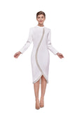 Serafina 6418 off white scuba dress
