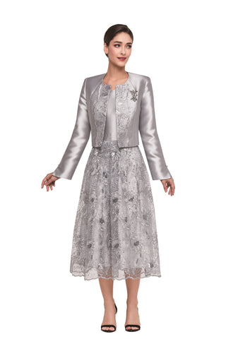 Serafina 6435 silver dress
