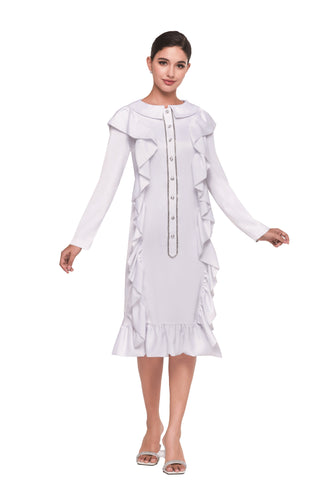 Serafina 6437 white dress