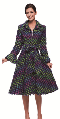 Serafina 6443 multicolored denim dress