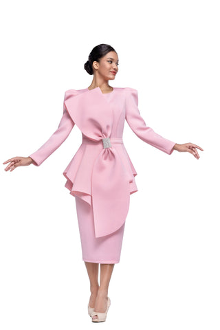 Serafina 6450 pink bow dress