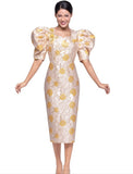 Serafina 6971 yellow dress
