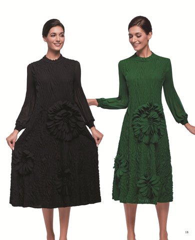 Serafina 6977 pleated maxi dress