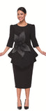 Serafina 7126 black floral scuba dress