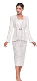 Serafina 4301 off white skirt suit