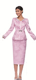 Serafina 4313 pink skirt suit