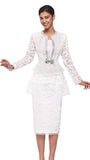 Serafina 4396 off white skirt suit