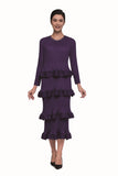 Serafina 6445 purple stretchable dress
