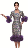 Serafina 6962 purple dress