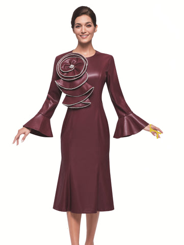 Serafina 6991 burgundy dress