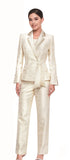 Serafina 7457 gold pant suit
